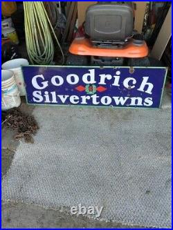Vintage Porcelain Goodrich Tires Silvertown Cords Sign, Goodrich Tire Sign