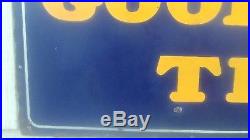 Vintage Porcelain Goodyear Tires Advertising Sign 66 x 24