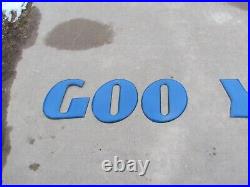 Vintage Porcelain Goodyear Tires Advertising Sign Dealer Letters. Original