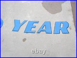 Vintage Porcelain Goodyear Tires Advertising Sign Dealer Letters. Original
