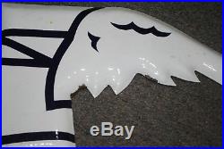 Vintage Porcelain Goodyear sign. Dated 1973. Original White 18 high letters