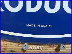 Vintage Porcelain Sign 1939 Goodyear Automobile Tires Auto Parts Gas Station Oil