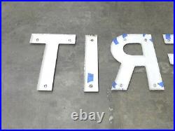 Vintage Porcelain Sign Letters Tires From Firestone Repair Shop 24 Tall Used