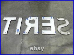 Vintage Porcelain Sign Letters Tires From Firestone Repair Shop 24 Tall Used