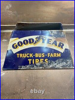 Vintage RARE 1950s Goodyear Truck Bus Farm Tires Advertising Tire Display Stand