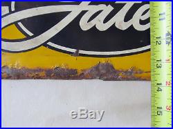 Vintage RARE Gates Tires Sign 54 x 14 Embossed Metal Tin Tacker G-43