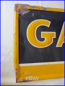 Vintage RARE Gates Tires Sign 54 x 14 Embossed Metal Tin Tacker G-43