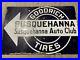 Vintage-RARE-Goodrich-Tires-Porcelain-Susquehanna-Auto-Club-Arrow-Sign-18-x-12-01-fsjn