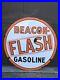 Vintage-RARE-Porcelain-BEACON-FLASH-Gasoline-OIL-TIRE-AUTO-Sign-42-01-mk