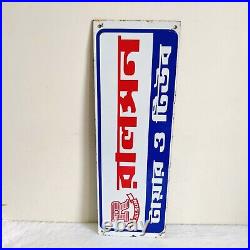 Vintage Ralson Tyre & Tube Red White Blue Enamel Sign Board Old Decorative S67