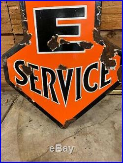 Vintage Rare Early 1900's National Tire Service Gas Station Metal Sign