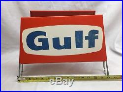 Vintage Rare GULF OIL GAS TIRE RACK SIGN Original NOS never used