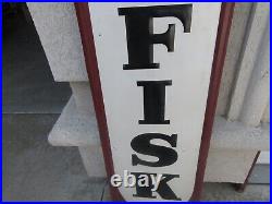 Vintage Rare ORIGINAL 1949, 60 inch Fisk Tire Oil Gas Gasoline Sign