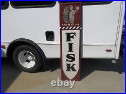 Vintage Rare ORIGINAL 1949, 60 inch Fisk Tire Oil Gas Gasoline Sign