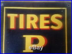 Vintage Rare Pennsylvania Tires Advertising Sign Difficult To Find Tire Sign