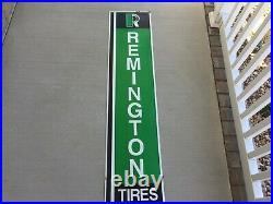Vintage Remington Tires Embossed Metal Sign Nice Condition