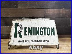 Vintage Remington Tires Rack Display Holder Stand Oil Gas Sign
