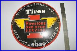 Vintage Reproduction Firestone Tires advertisement enamel sign board