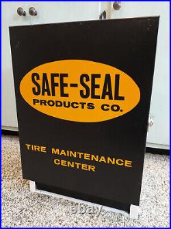 Vintage SAFE-SEAL Tire Patch Metal Advertising Display Cabinet Gas Station