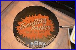 Vintage SEIDLITZ PAINTS Advertising SPARE TIRE COVER SIGN