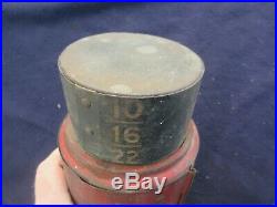 Vintage Schrader Tire gauge Cabinet tin sign display Gas oil original 1920s can
