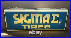 Vintage Sigma tire light up sign