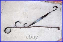 Vintage Sign Bracket Metal Hanger for Porcelain Gas Oil Garage Tire advertising