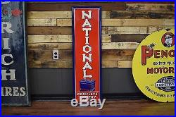 Vintage Sign National Battery Service Tires Gas & Oil Station advert NOS rare