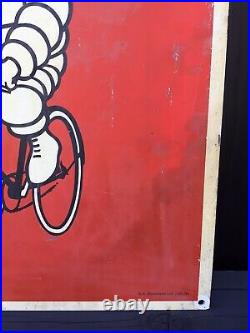Vintage Single Sided Genuine Michelin Cycle Tyre Advertising Sign
