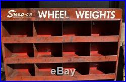 Vintage Snap-on Tire Wheel Weights Rack Display 25x21x6 Cabinet Parts USA Tool