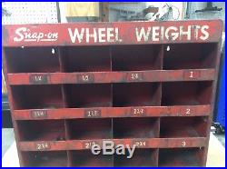 Vintage Snap-on Tire Wheel Weights Rack Display 25x21x6 USA withLead Weights USA