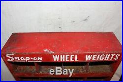 Vintage Snap-on Tire Wheel Weights Rack Display Cabinet Parts USA Tool Sign