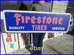 Vintage Style Firestone Tires Sign On A 1947 Coca Cola Sign Blank Look