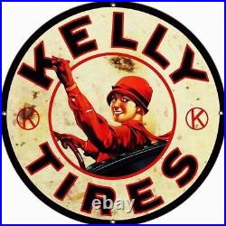 Vintage Style Metal Sign Kelly Tires 30x30