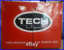 Vintage TECH Tire Repair Cabinet, wall mounted, 21 x 17 x 10, little rust