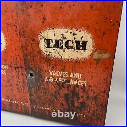 Vintage Tech Steel Tire Repair Cabinet With Drawers and Front door Latch