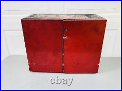 Vintage Tech Steel Tire Repair Cabinet With Drawers and Front door Latch