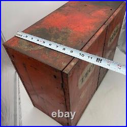 Vintage Tech Steel Tire Repair Cabinet With Drawers and Front door Latch