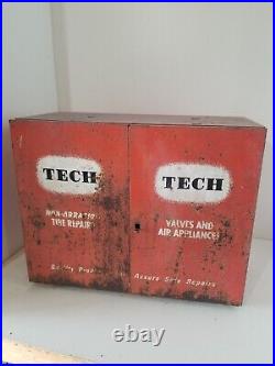 Vintage Tech Steel Tire Repair Cabinet Withdrawers & Front Door Latch Tire Service