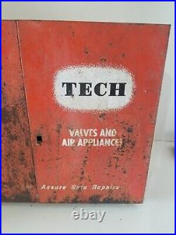 Vintage Tech Steel Tire Repair Cabinet Withdrawers & Front Door Latch Tire Service