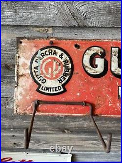 Vintage Tire Sign Gutta Percha Tire Sign Fan Belts Display