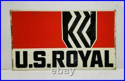 Vintage Tire Sign US Royal double sided 1964 Service Station