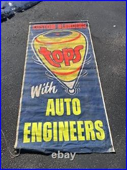 Vintage Tops Automotive Tire Gasoline Banner Sign