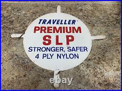 Vintage Traveller Premium Slp Tire Sign Stonger Safer 4 Ply Nylon Ts-143 (sh)