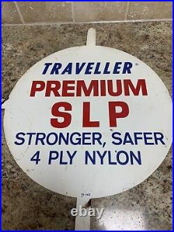 Vintage Traveller Premium Slp Tire Sign Stonger Safer 4 Ply Nylon Ts-143 (sh)