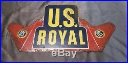 Vintage U. S. ROYAL TIRE SIGN UNITED STATES RUBBER COMPANY