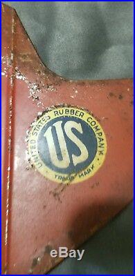 Vintage U. S. ROYAL TIRE SIGN UNITED STATES RUBBER COMPANY