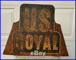 Vintage U. S. Royal Tires Tire Display Stand 1940's Gas & Oil Advertising
