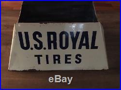 Vintage U. S. Royal Tires Tire Display Stand Rack. Oil Gas Petroliana Sign
