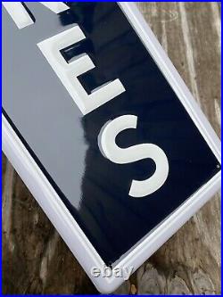 Vintage Us Tires Embossed Metal Sign Service Station Gas Oil Auto Parts Mechanic